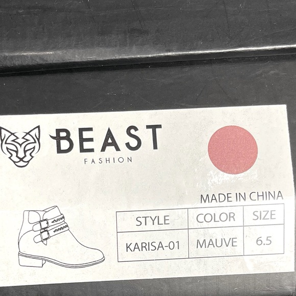 Women’s Size 6.5 NIB Ankle Boots Mauve Booties Beast Fashion - Picture 9 of 10